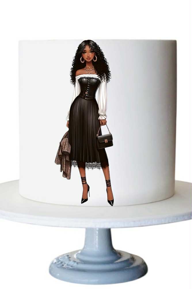 Black dress fashion - Edible Impressions