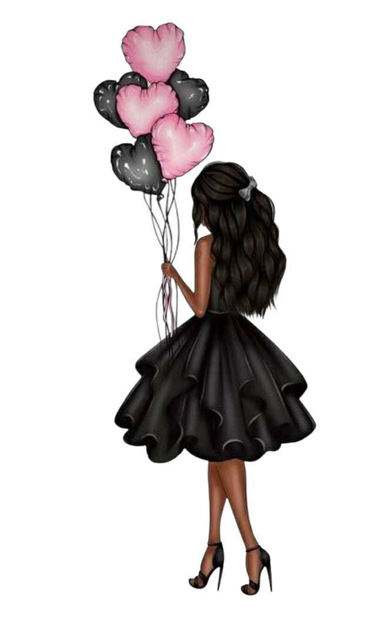 Black dress & balloons - Edible Impressions