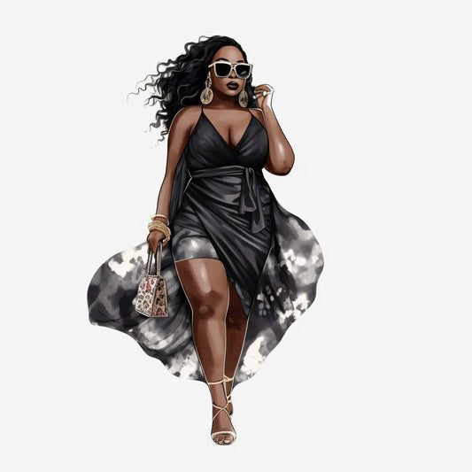 Fashion girl black dress - Edible Impressions