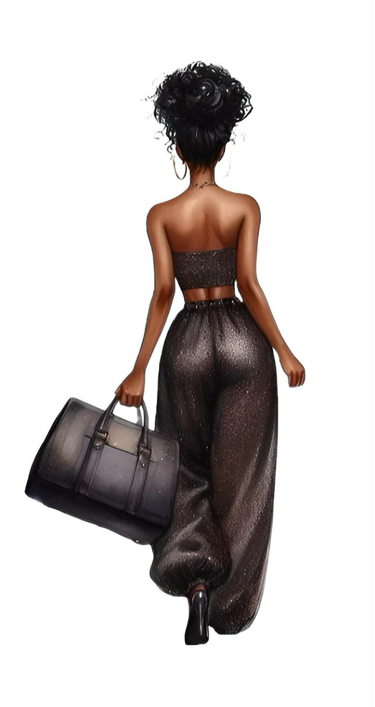 Fashion girl travel bag