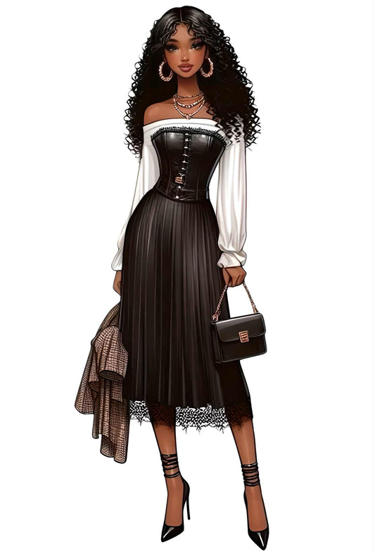 Black dress fashion - Edible Impressions