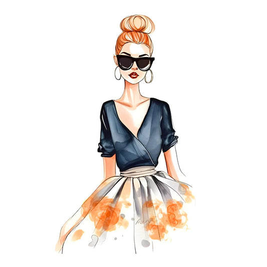 Fashion girl red hair - Edible Impressions